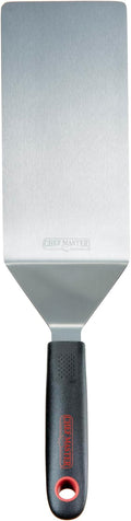 Chef Master 90280 High Heat Turner Spatula, 8" x 4" Blade | Heat Resistant Handle | Slip Resistant Grip | Dishwasher Safe