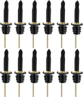 Pafusen 12 Pack Liquor Bottle Pourers, Liquor Pour Spout for Liquor Bottles, Stainless Steel Olive oil Dispenser Spout, Alcohol Pourer Spouts Dust Caps Long Covers, Gold