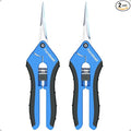 Fondwell 6.5" Garden Shears Trim Scissors: 2 Pack of Pruning Shears for Gardening - Ultra Sharp Garden Clippers with Straight Blades