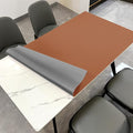 Leather Table Pad,1.8mm Thick,40x66 Inch,Dining Table Pad,Table Pads for Dining Room Table Rectangular,Dining Room Table Cover,Dining Table Cover(Brown+Gray,40x66)