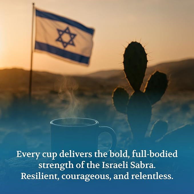 Iron Dome Coffee – Sabra Spirit Whole Bean Coffee, Dark Roast – Fresh Roasted Coffee Beans – Bold Rich Flavor – 12oz Bag – Inspired by the Heritage of Jerusalem