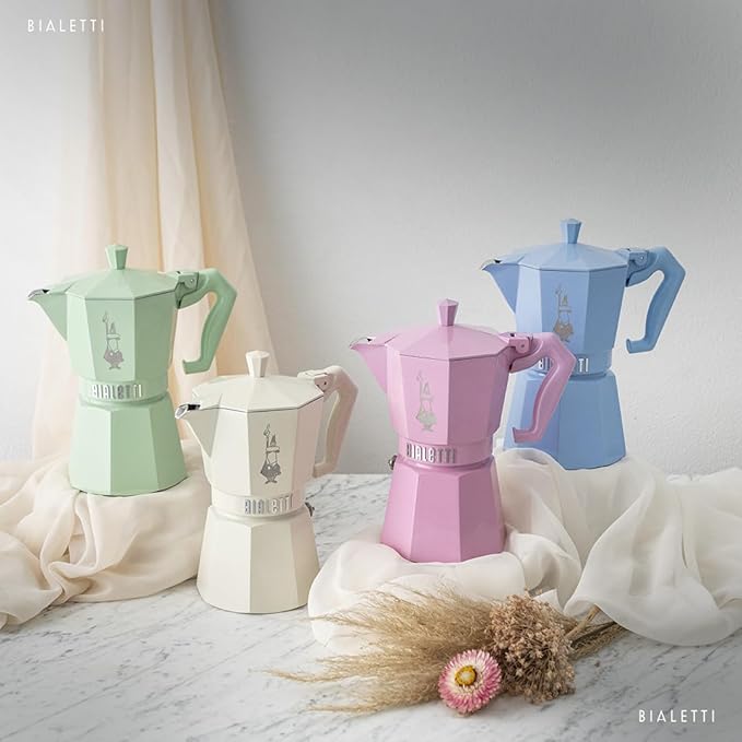 Bialetti Mocha Exclusive 3 Cup Cream Open Fire (Coffee Maker, Espresso Maker, Makinetta)