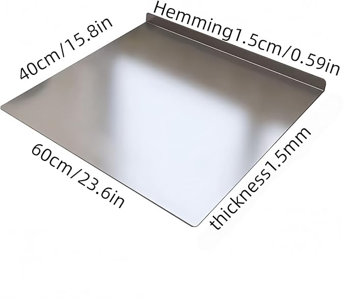 Large Stainless Steel Cutting Board,Suitable for Cutting Meat,Dicing,Vegetables,Fruits,Bread and Baking.ItIsConvenienttoClean,EasytoStoreandCan Be Washed in a Dishwasher (15.8 * 23.6in)
