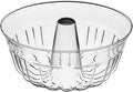 SIMAX Clear Glass Fluted Bundt Cake Pan, Heat, Cold, and Shock Proof, 2.1 Quart (8.4 Cups), Made in Europe, Great for Ring Cakes, Puddings, Desserts, Monkey Bread, and More, Dishwasher Safe