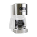 Kenmore Drip Coffee Maker - 12 Cup Programmable Cafe Machine With Glass Pot, Regular & Bold Brew, Auto Shut Off Large Water Reservoir, Reusable Filter, Kitchen Appliances For Cafeteria Barista, White