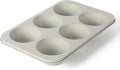Martha Stewart Gallen 6 Cup Nonstick Carbon Steel Muffin/Cupcake Pan - Cool Grey