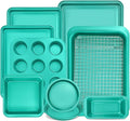 10-Piece Nonstick Bakeware Set Baking Pans, Baking Sheets, Cookie Sheets, Muffin Pan, Bread Pan, Pizza Pan, Cake Pan and Cooling Rack, Oven Safe/0.8mm Thick/Dishwasher Safe/Heavy Duty