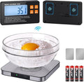 Food Kitchen Scale - TRUDIN Digital Food Weight Grams and Oz,USB Charging,Max.22lb/10kg,1g/0.05oz Accuracy,5 Units with Large Backlit LCD,Waterproof Easy-Clean (Light Silver)