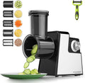 Electric Cheese Grater, 5 in 1 Salad Maker with Stainless Steel Blades, 250W Electric Food Slicer & Shredder, Electric Salad Machine for Cheeses, Fruits, Potatoes, Carrots