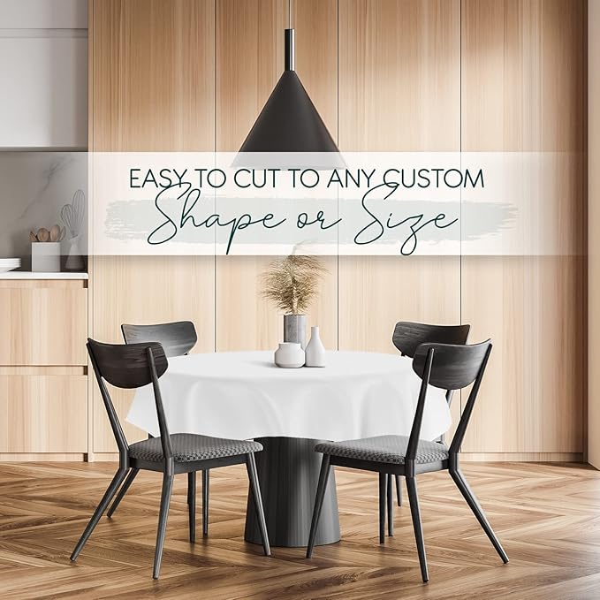 Quality Table Pad Protector, Superior Protection from Spills, Scratches & Heat - Reusable Vinyl Table Cloth with Cushion Flannel Backing (72" L x 54" W)