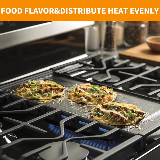 Upgraded WB31X24738 Griddle Replacement Parts for GE Stove Parts WB31X49806 Cast Iron Center Griddle Plate WB31X24998 19.5" x 9" General Electric Gas Range Burner Griddle GE Cooktop Flat Top Pan