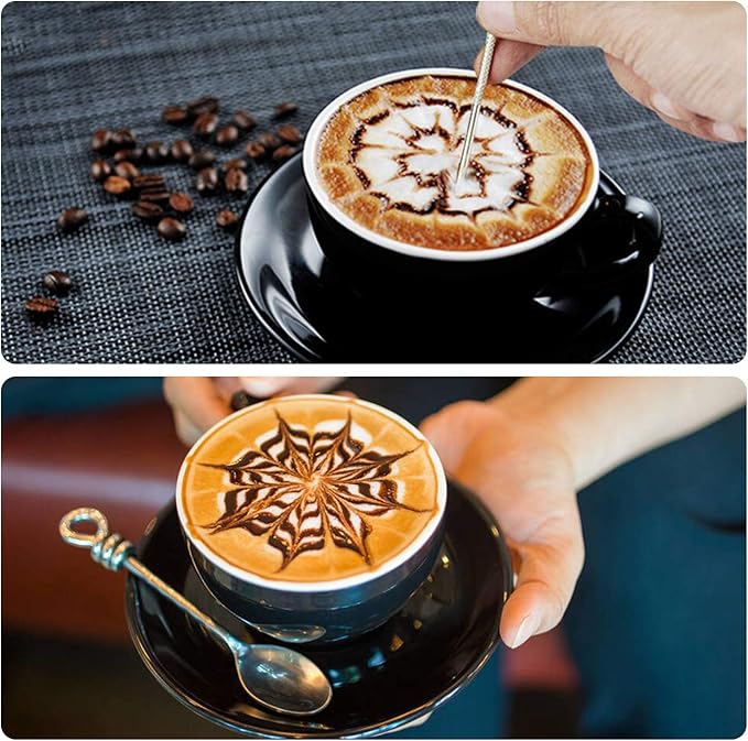 Milk Frothing Pitcher, 20OZ/600ML Stainless Steel Espresso Steaming Pitcher Coffee Milk Frother Cup with Decorating Art Pen for Espresso Machine, Milk Frother, Latte Art