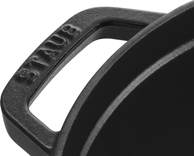 STAUB Cast Iron Dutch Oven 9-qt Round Cocotte, Made in France, Serves 9-10, Black Matte