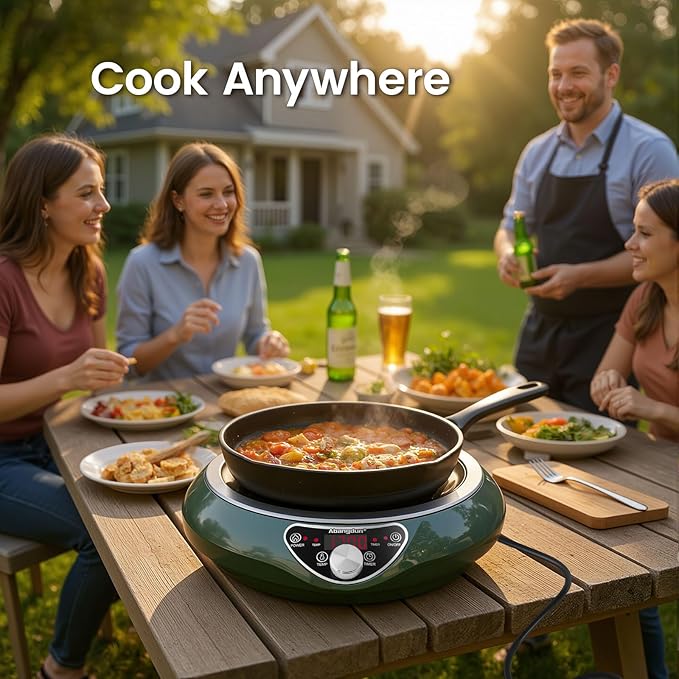 Induction Wok Cooktop，1700W Electric Wok Portable Induction Single Burner Used For Home And Commercial