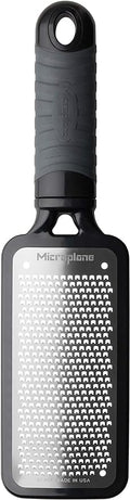 Microplane Home Series Fine Cheese Grater - Surgical Stainless Steel for Fine Grating (Black)