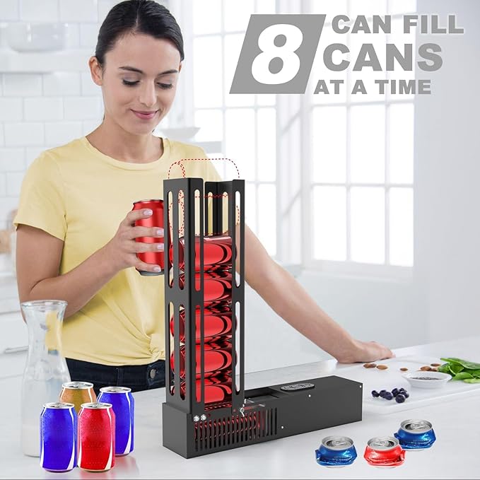 Electric Can Crusher, Automatic Can Crushers for Recycling 8oz 12oz & 16oz Cans, Electric Can Smasher for Recycling Aluminum Cans, Heavy-Duty Smasher for Aluminum Seltzer, Soda, Beer Cans