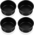 P&P CHEF Non-stick Cake Pan Set of 4, 4 Inch Round Baking Cake Pans Tins for Tier Smash Cakes, Non-Toxic & Solid, Stainless Steel Core & Leak-Proof, 4Pcs