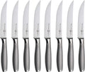 Messermeister Avanta Forged 5” Fine Edge Steak Knife Set - Pack of 2 - German X50 Stainless Steel - Rust Resistant & Easy to Maintain - 8 Steak Knives Total
