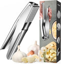 Stainless Steel Garlic Press, Premium Garlic Crusher - Leak-Proof, Easy to Clean, Rust-resistant, Dishwasher Safe!