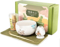 Matcha Whisk Set – Ceramic Matcha Set with Matcha Bowl, Matcha Whisk & Holder, Bamboo Scoop, Tea Towel – 5-Piece Japanese Matcha Kit for Matcha Lovers, Beginners & Gifting (Multicolor, 17oz)