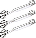 3Pcs 16 Inch Extra Long Stainless Steel Kitchen Scissor Tongs, Non-Slip Comfortable Red Grip, Heat Resistant for BBQ and Cooking