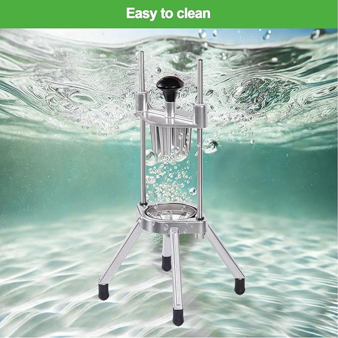 Commercial Lemon Cutter with V-Shaped 420 Stainless Steel Blades 6-Section Vegetable Machine Commercial Vegetable Chopper Dicer Lemon Cutter for Fruit Lemon Orange with One Brush Cleaner Included