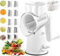 Sakesfor 5 In 1 Food Chopper,2025 New Sakesfor 5 In 1 Rotary Cheese Grater Vegetable Slicer,5 in 1 Hand Crank Food Chopper,Easy To Clean Kitchen Gadgets(White)