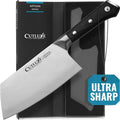 Cutluxe Meat Cleaver Knife - 7" Heavy Cleaver Butcher Knife, Razor Sharp German Steel Blade, Full Tang, Ergonomic Handle Design – Artisan Series