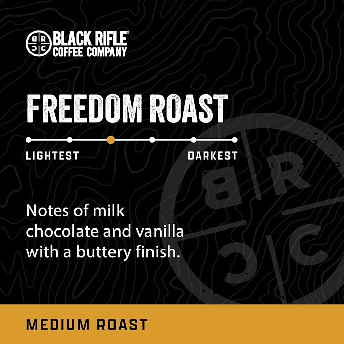 Black Rifle Coffee Company Freedom Blend, 12 Count, Medium Roast K Cups - Single Serve K Cups Coffee Pods - Kcup Pods Compatible with Keurig 1.0 & 2.0 - Made from Arabica Beans