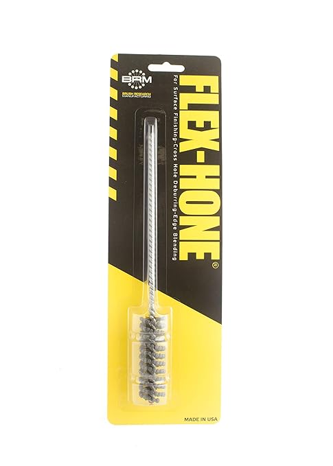 Brush Research BC14M18 FLEX-HONE®, 0.551" (14mm) Diameter, 180 Grit, Silicon Carbide, For Mild Steel, Stainless Steel, Cast Iron and Softer Ferrous Materials