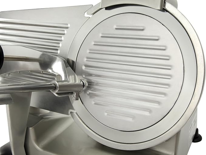 BESWOOD 10" Premium Chromium-plated Steel Blade Electric Deli Meat Cheese Food Slicer Commercial and for Home use 240W BESWOOD250