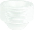 PLASTICPRO Round Plastic Bowls Microwaveable, Disposable, White, Dinnerware (100, 16 ounce)