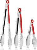 Anaeat Premium Sturdy Barbecue Tongs for Kitchen Grill & BBQ - 7,9,12 Inch Non-Slip Stainless Steel Locking Tongs Heat Resistant for Grilling, Cooking, Turning and Barbecue