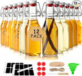 Ruckae 12 Pack 8.5oz Swing Top Glass Bottles with Lids Kombucha Coquito Flip Top Glass Bottle for Syrup Vanilla Extract Brew Beer Kefir Air Tight Bottles for Gift (8.5 oz 12 pack)