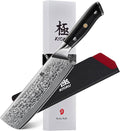 KYOKU Nakiri Knife - 7" - Shogun Series - Japanese VG10 Steel Core Damascus Blade - with Sheath & Case