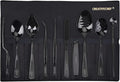 CREATIVECHEF 10 PCS Plating Tools Culinary Set Contains Kitchen Tweezers Spatula Sauce Plating Spoon（Black）