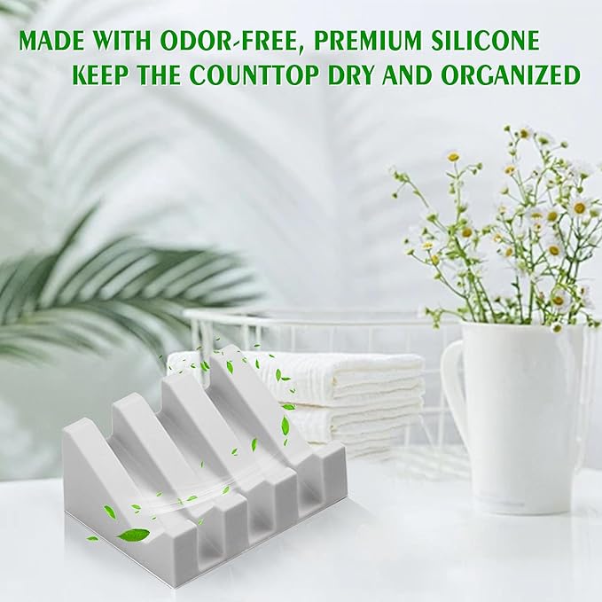 Self Draining Soap Dish,Silicone Suction Cup Soap Holder, Bathroom Soap Dish for Bar Soap,Can Extend Soap Life,Bathroom, Bath Tub, Kitchen Sink(3, Light Grey)