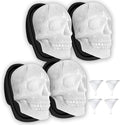 Extra Large 3D Skull Ice Cube Mold Silicone Ice Molds for Whiskey Ice Cube Trays with Funnel for Big Mouth Cup Skull Ice Maker with Resin Chocolate sugar Whiskey Ice Mold for Parties (4 PCS)