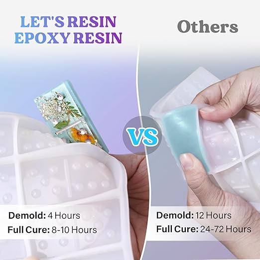 LET'S RESIN EPOXY RESIN Fast Cure Resin Epoxy for Jewelry,1 Gallon Quick Dry Resin-4 Hours Demold,Crystal Clear & Bubble Free Casting Epoxy for Painting,Craft,Art,Molds