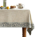 ISAENNE Designer Vintage Linen Elegant Rectangular Tablecloth,Chinoiserie Floral Indoor Table Cloth,Wrinkle Resistant Decor Table Cover for Dining Thanksgiving Kitchen,55"*79"-Segerman B