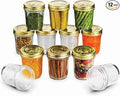 Bormioli Rocco Quattro Stagioni 10.75 oz Glass Preserving Jar (Set of 12) - Wide‑Mouth Twist‑Top Canister with Airtight Seal - Bee embossed Storage & Serving Vessel - Made in Italy, BPA‑Free