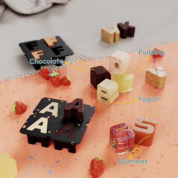 Customized Letter C Ice Cube Mold -Letter Silicone Ice Mold for Custom Ice Cube Mold and Baking Chocolate and Crafting Letter Molds, Ice Cube Molds for Cocktails & Whiskey with Custom Letters