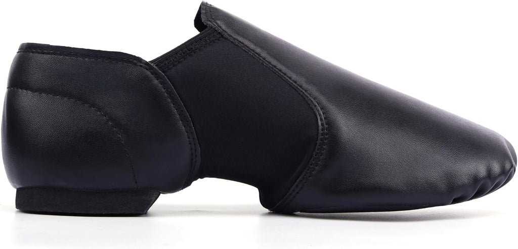 Linodes Unisex 006 PU Leather Upper Slip-on Jazz Shoe for Women and Men's Dance Shoes