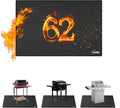 Tamfile Large 62 x 40 Inch Under Grill Mats for Outdoor Grill, Double-Sided Fireproof Heat-Resistant Pad, Indoor Fireplace/Fire Pit Rubber Mat, Oil-Proof Waterproof BBQ Protector for Deck and Patio