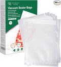 Quart Vacuum Sealer Bags for Food, 8x11 Inch, BPA Free Heavy Duty Vacuum Seal Bags for Food Saver, Freezer, Seal a Meal, Sous Vide, Meal Prep, Preprinted Labeling Area, Precut 100 count