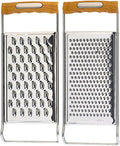 2 Pack Cheese Grater,Stainless Steel Zester Set of 2, Kitchen Flat Handheld Grater For Cheese, Chocolate, Spices, And Potato, Zucchini, Carrot, Apple (A style color)