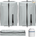 Vacuum Bag for Travel, Professional IPX8 Waterproof Reusable Vacuum Compression Bags for Travel Suitcases, Durable Space Saver Bag(2 PACK,With Pump)