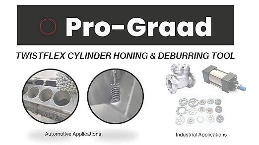 TwistFlex 1" 240SC Cylinder Hone | 1" Flexible Cylinder Honing & Deburring Tool Bore Brush for Hole Diameters 0.93" - 1.02" | Silicon Carbide 240 Grit | 1/4" Shank | 8.25" Length | Pack of 1