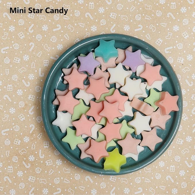 Mini Star Silicone Mold, 112 Cavities Chocolate Candy Molds with Stars Shape for Homemade Pet Training Treats/Biscuits, Food Grade Star Mold for Fruit Snack/Cake Decor (with a Scraper)