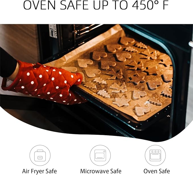 500 Pcs Parchment Paper Sheets, 10"x10" Pre-cut Unbleached Parchment Baking Paper for Air Fryer, Oven, Bakeware, Steaming, Cooking Bread, CupCake, Cookies
